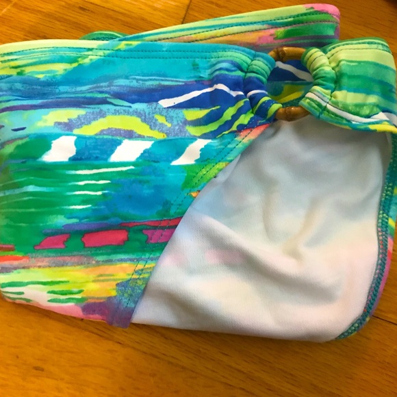 RALPH LAUREN Beautiful NWT bikini bottoms tropical print blue green coral white - Picture 11 of 16